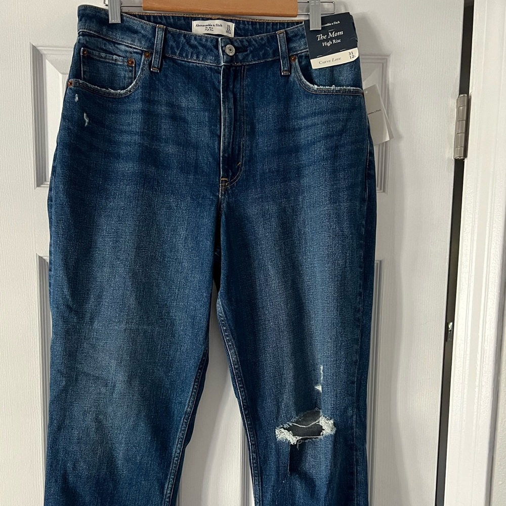distressed Mom Jean